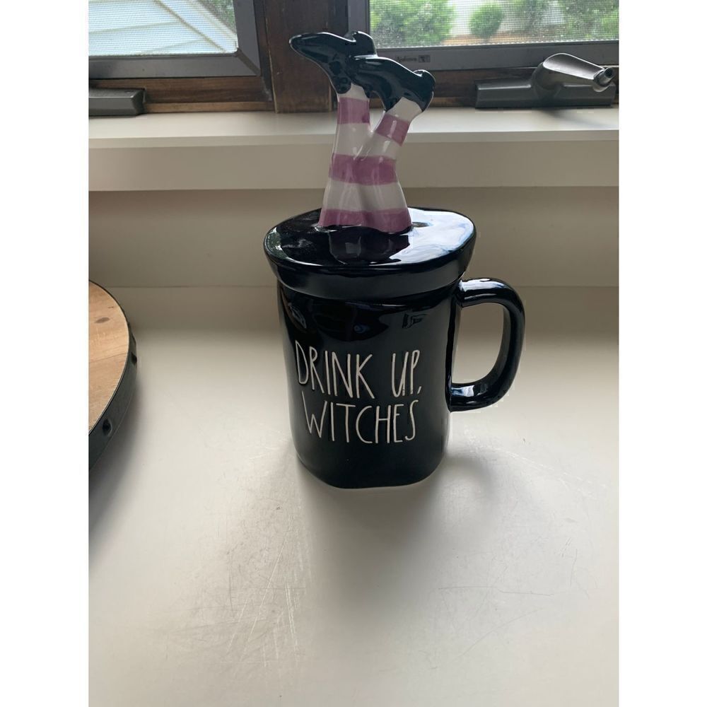 Rae Dunn HALLOWEEN - "DRINK UP WITCHES" Topper Mug